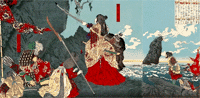 大日本史略圖會 神功皇后○月岡芳年